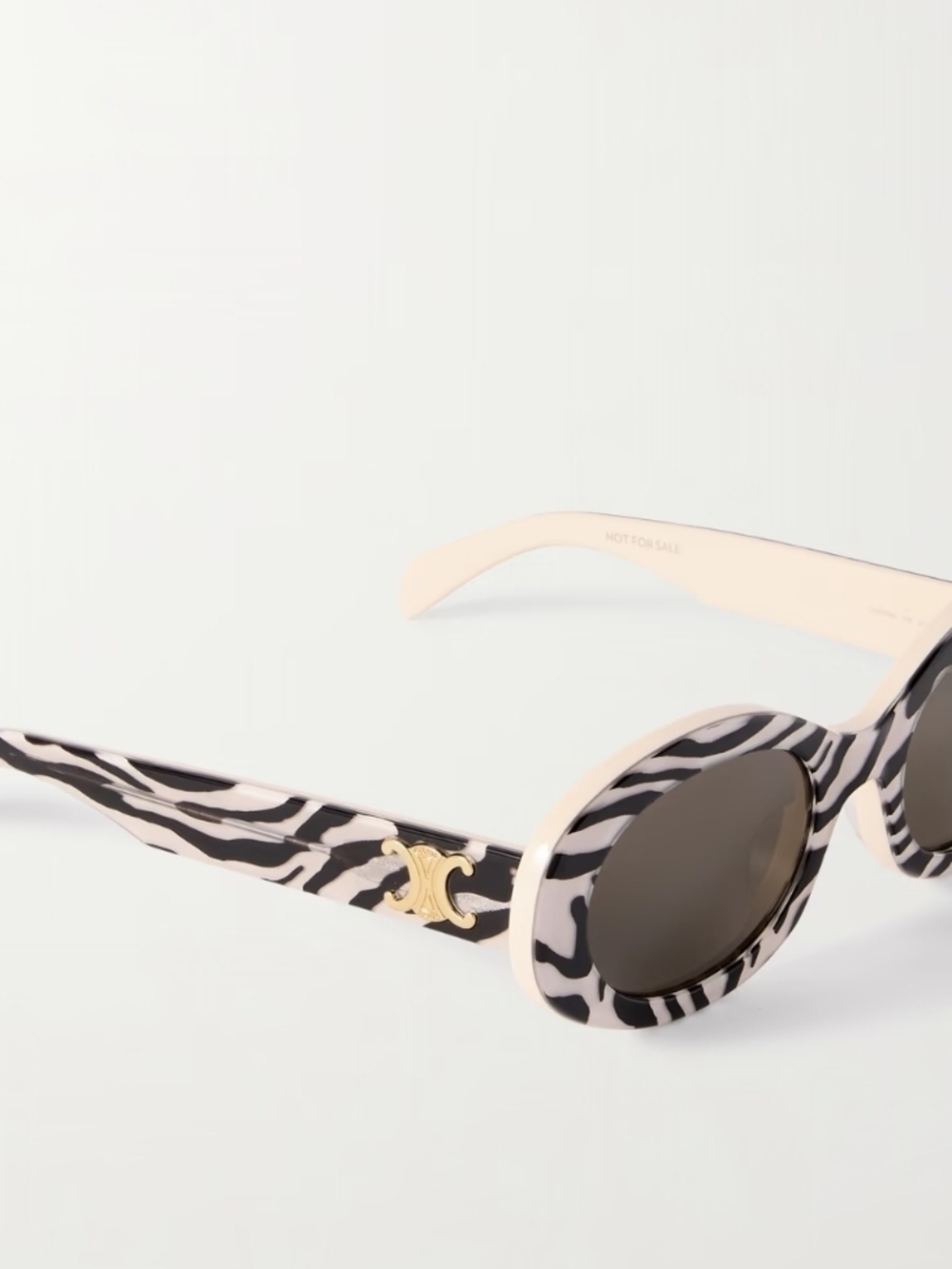 Celine ZEBRA Eyeglass with Gold Logo & Case - Picture 4 of 7